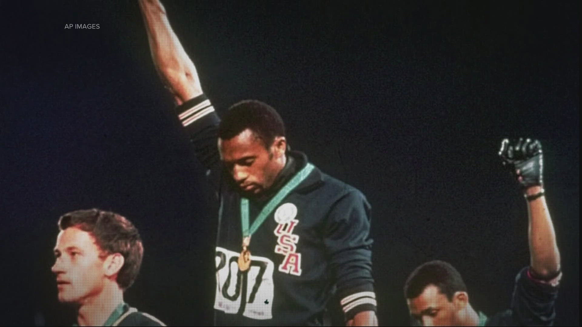 At the 1968 Olympics in Mexico City, American runners Tommie Smith and John Carlos raised their fists in a show of support for Black people and oppressed people.