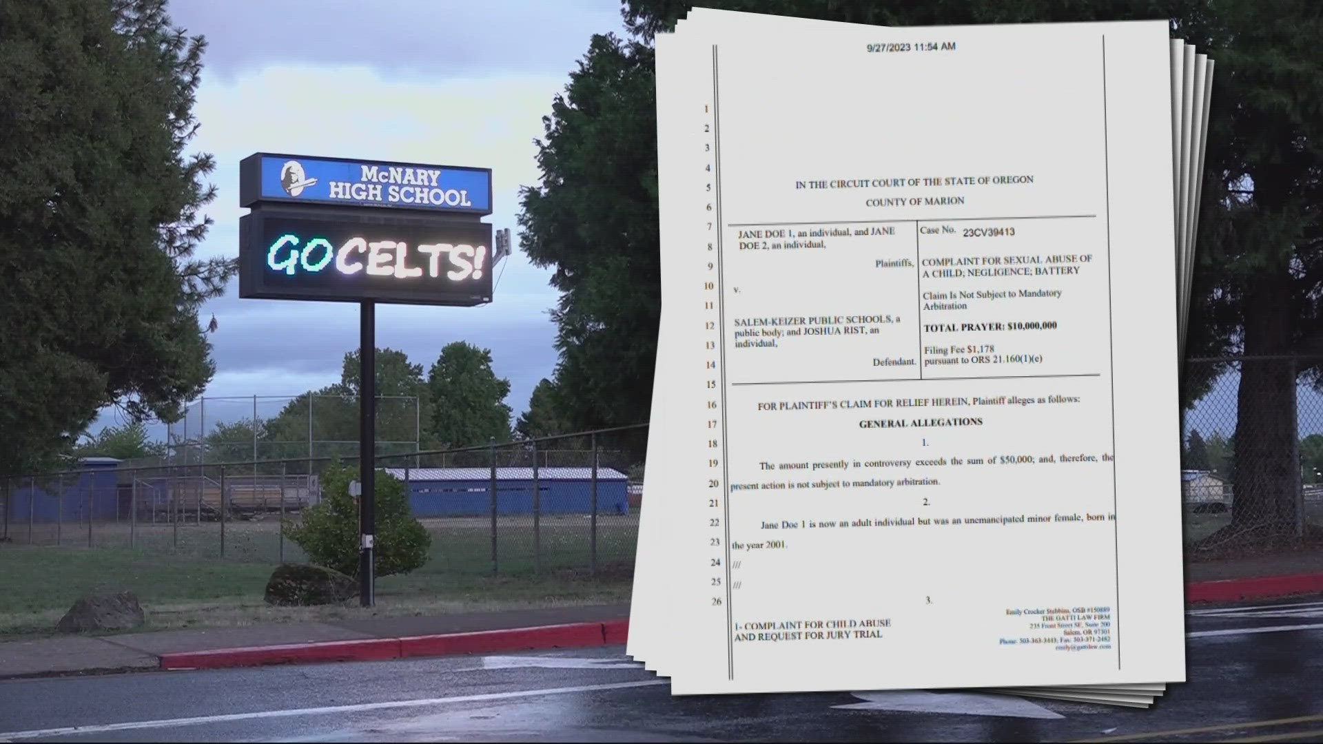 The lawsuit alleges that between 2015 and 2020, a former McNary High School choir teacher formed an inappropriate relationship with the two students.