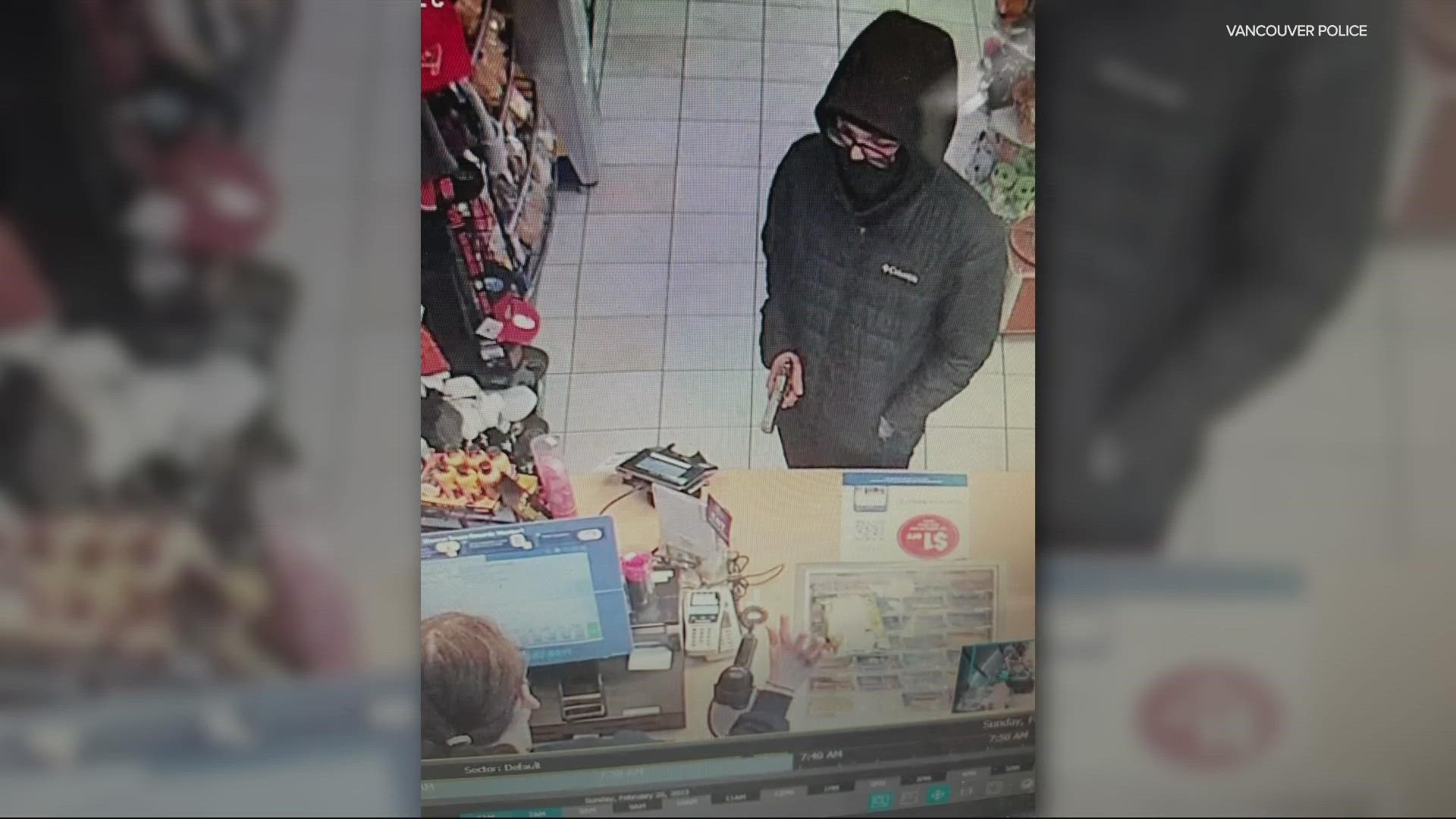 Police believe the same two or three suspects are responsible for armed robberies at two 7-Elevens and two gas stations all in the space of an hour Sunday morning