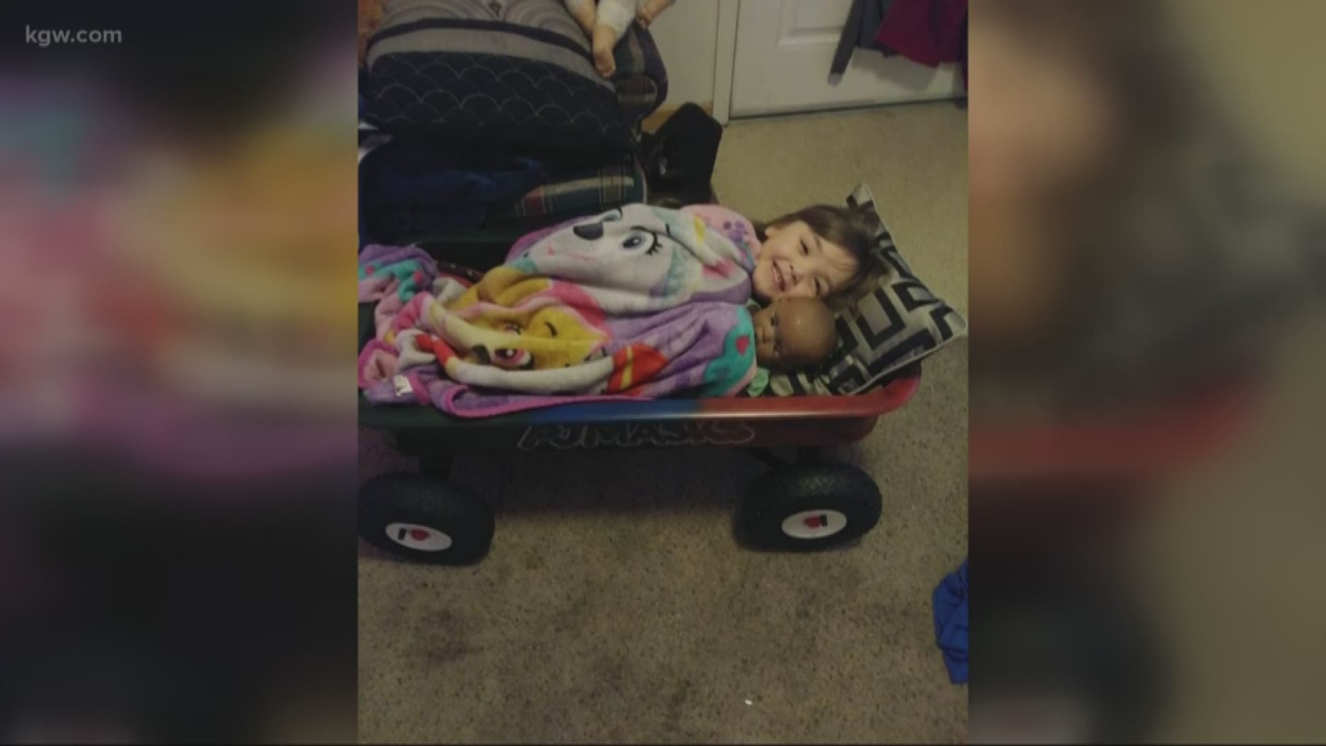 Medford girl gets new wagon to replace one stolen while she was in hospital
