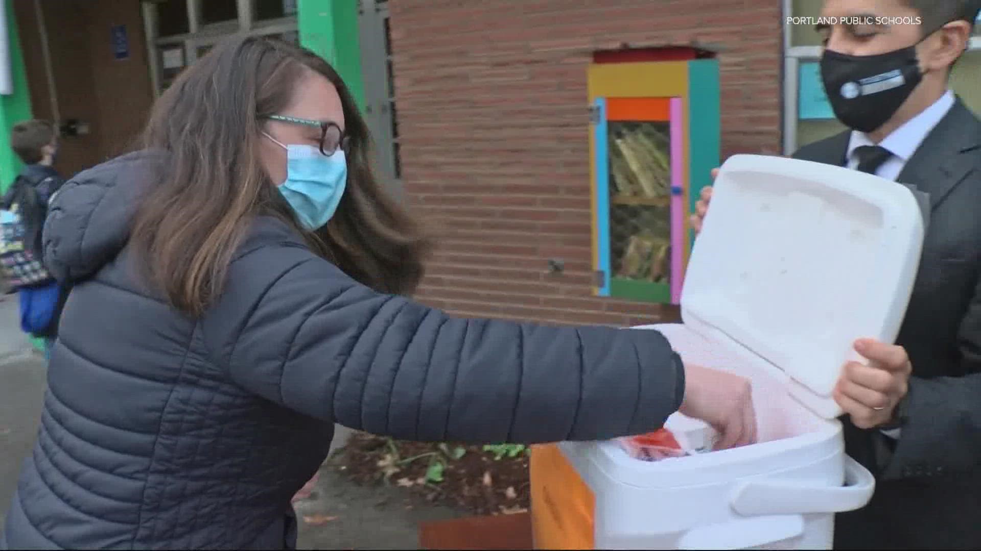 Portland Public Schools said it's moving as fast as possible to allow students to enroll in their weekly COVID testing program. KGW's Christine Pitawanich reports.