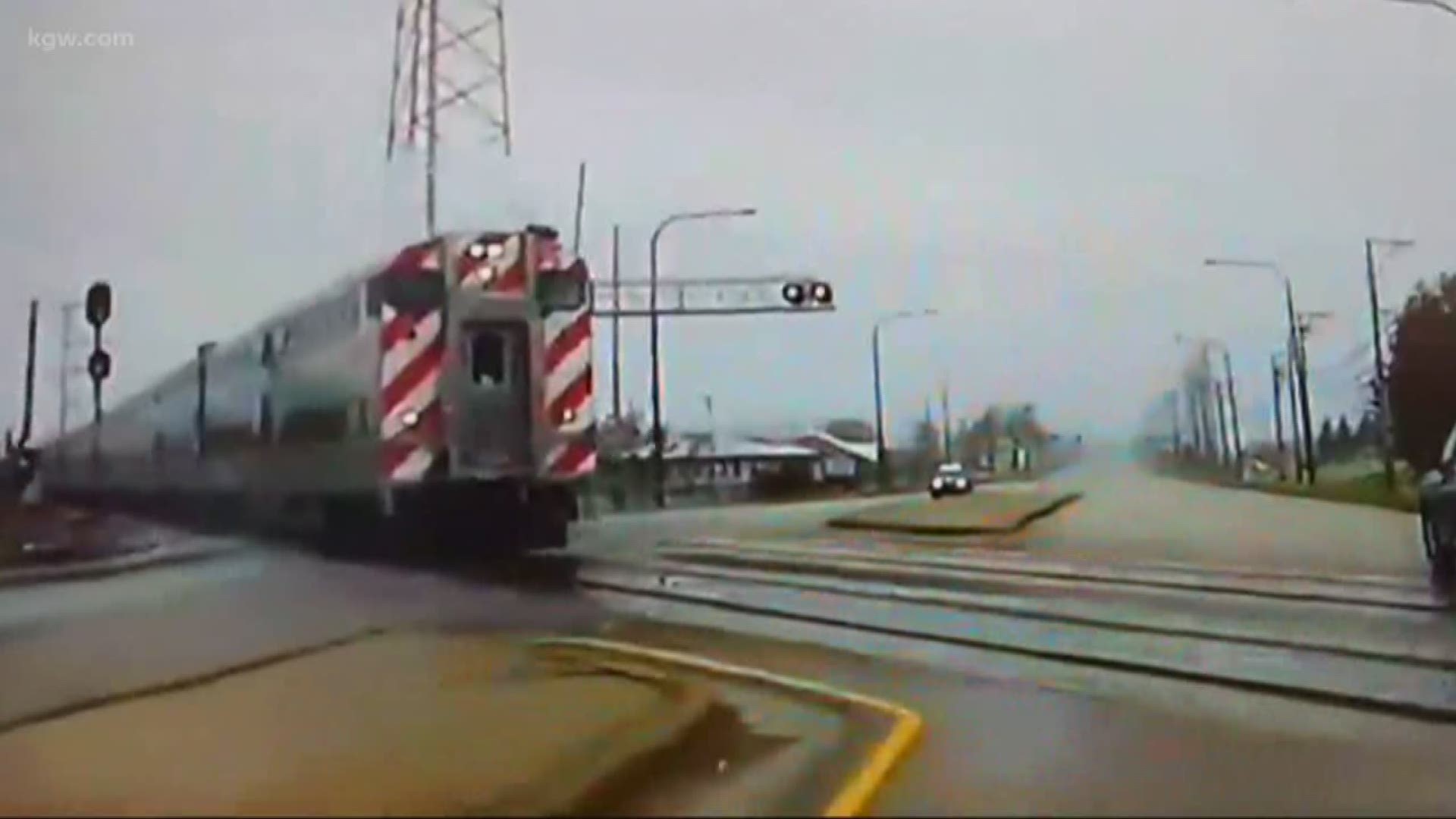 Train nearly hits two cars at crossing with failed warnings