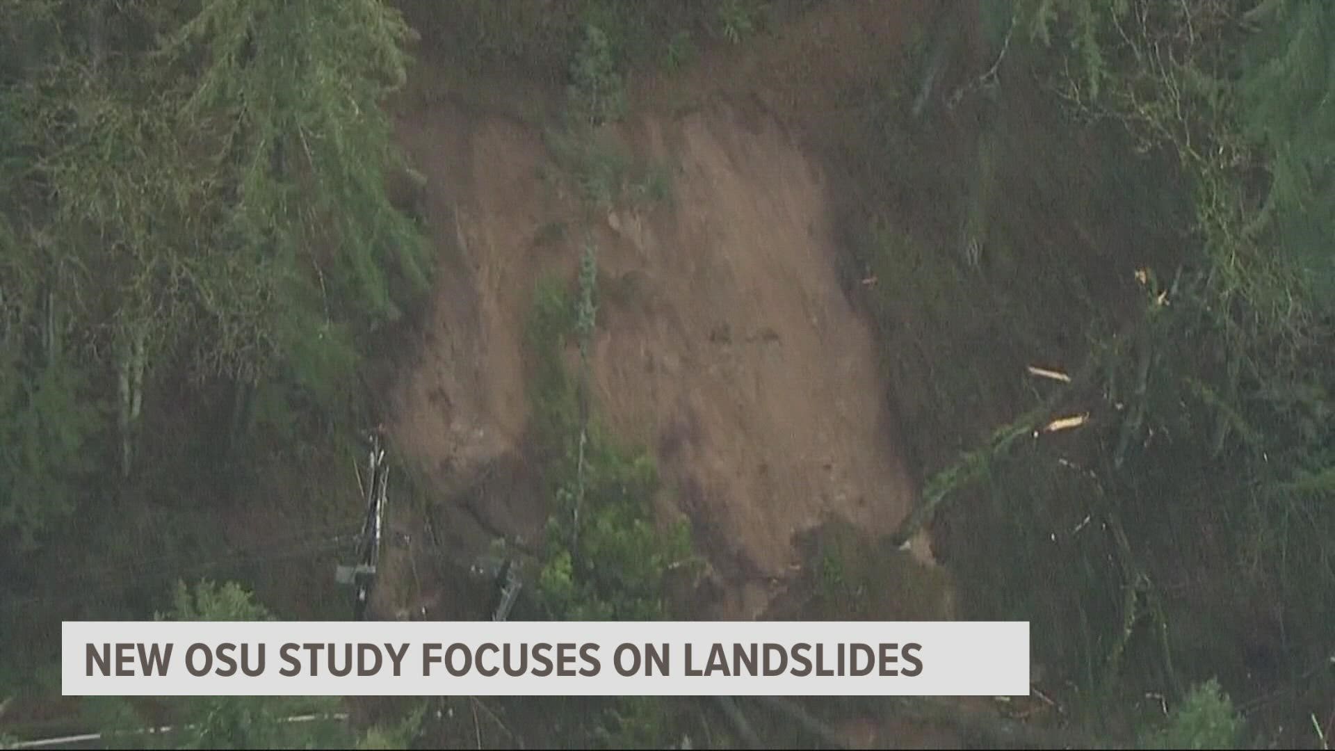 Oregon State University has just completed a long-term study that focuses on landslides, how often they happen and how strong they are