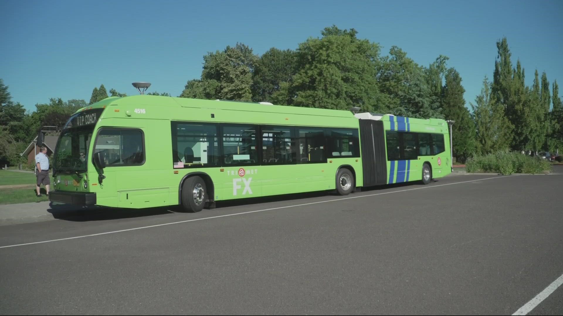 The big, green buses were pulled from service just a few weeks after their debut and replaced with regular buses after TriMet discovered a mechanical defect.