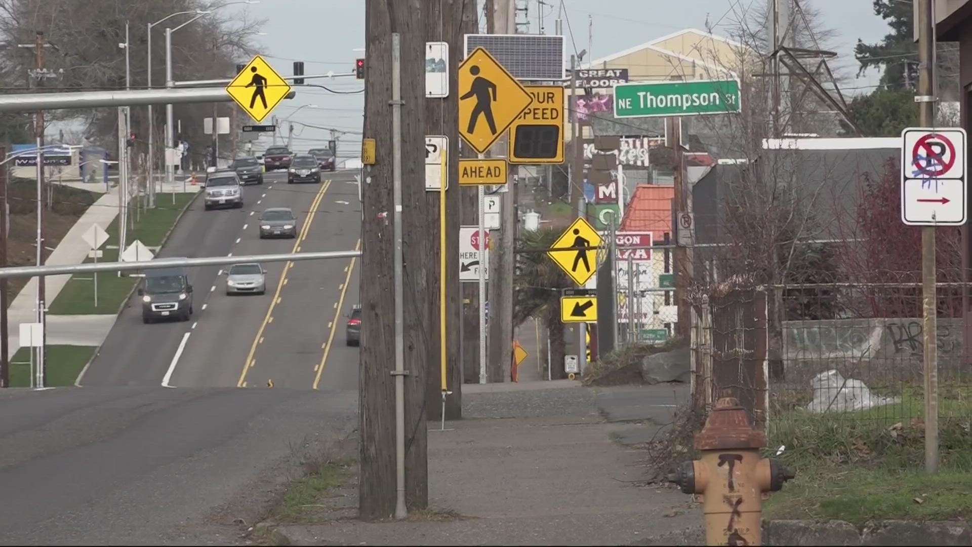 Safety modifications have started on the high crash corridor that stretches for seven miles on 82nd Avenue with hopes to increase safety in the area