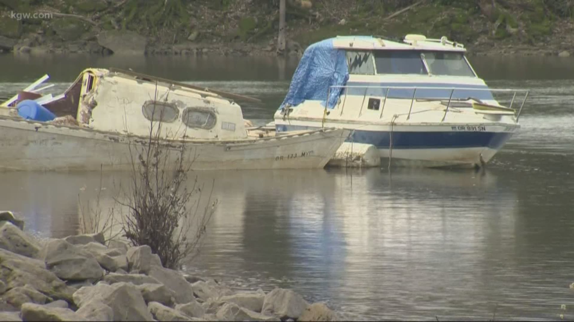 Sunken, toxic boats are finally being hauled out of the Columbia River.