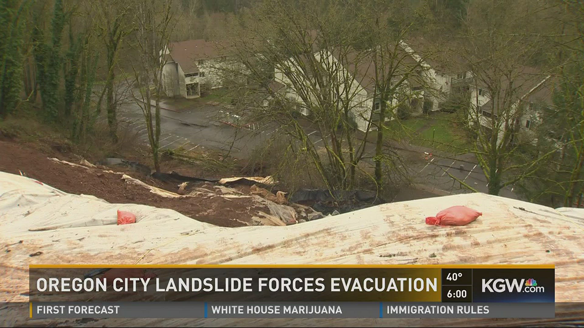 Landslide forces evacuation