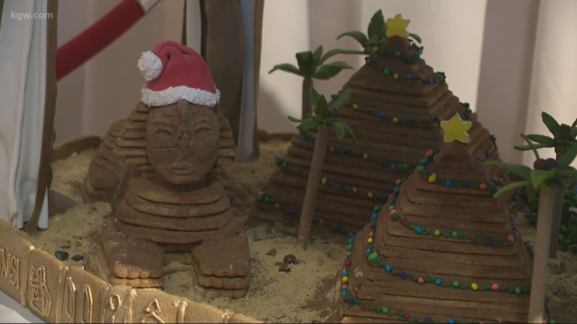 Intricate gingerbread designs now at OMSI