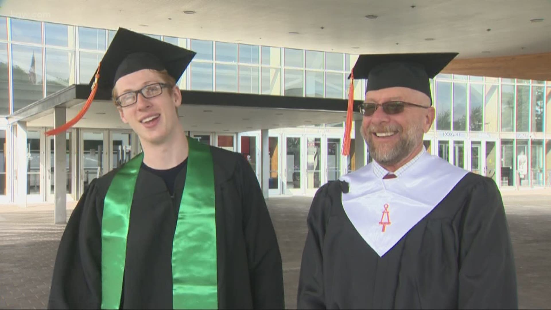 For one local father and son, this Father’s Day was about celebrating each other. Don and Jacob Sheeran graduated together from Portland State University on Father’s Day.