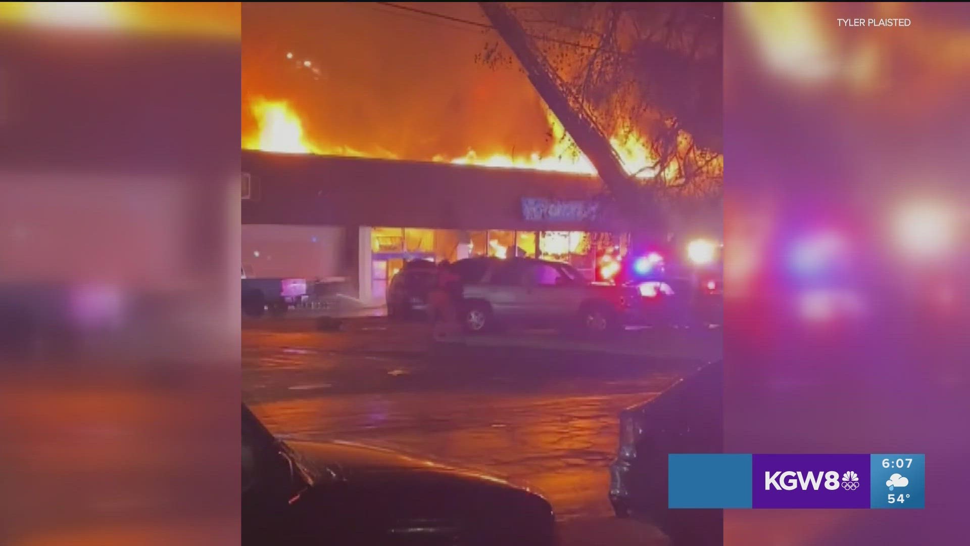 While no one was injured, Portland Fire and Rescue said that the strip mall is a total loss.