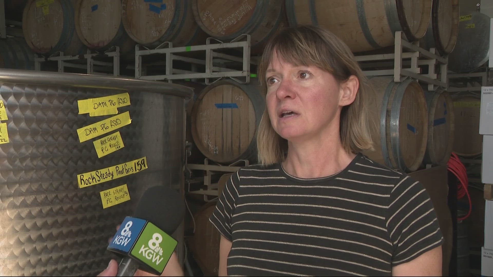 The Loop de Loop Wines vineyard was spared by the blaze, but the owner said she's preparing for a future where climate change causes more fires.