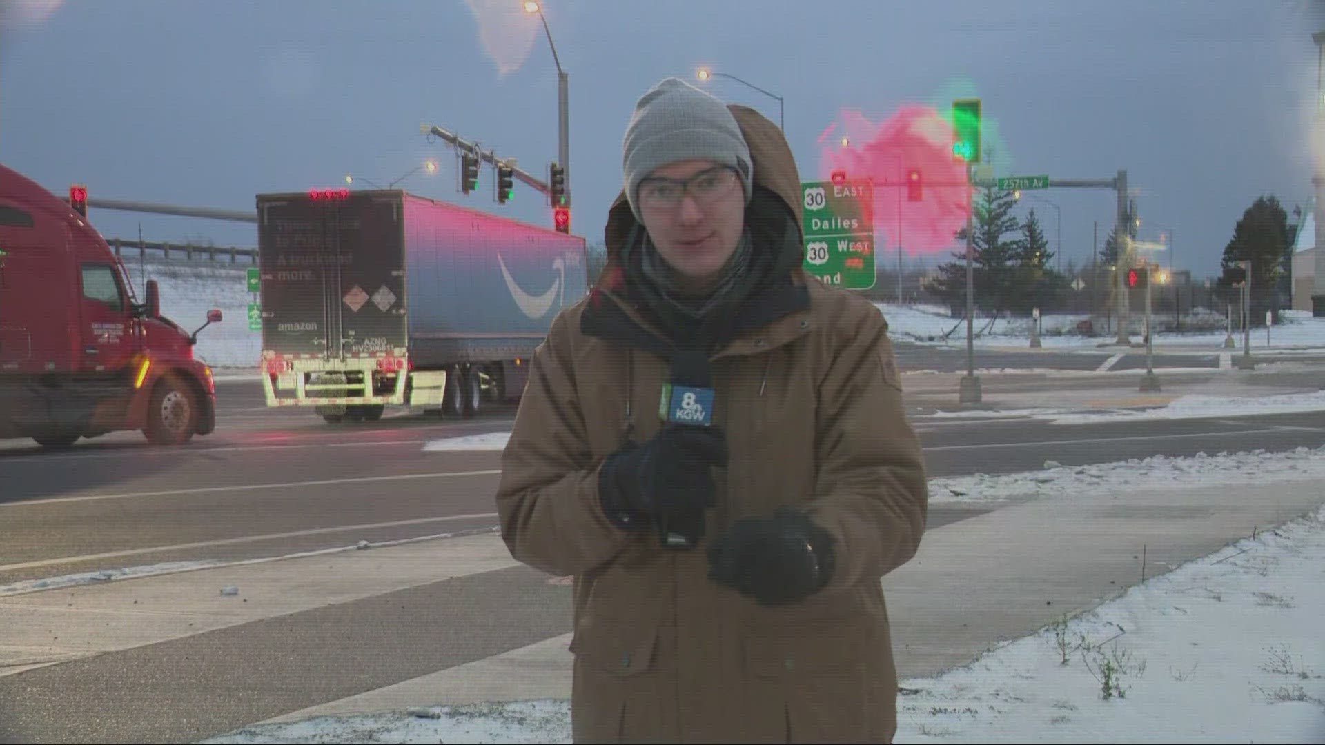 The Oregon Department of Transportation closed the freeway just after 2:30 p.m. Tuesday, saying it wanted to prevent drivers from risking getting stranded.