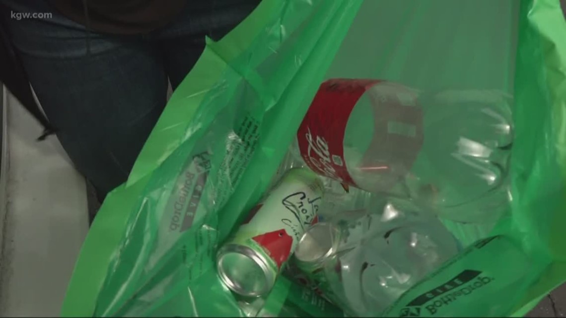 Downtown Portland bottle return locations close to curb drug use