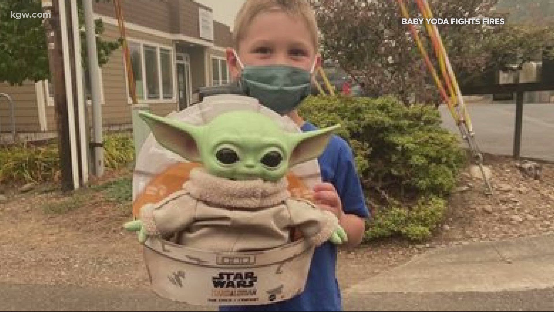 A 5-year-old boy in Scappoose decided to send Baby Yoda to firefighters to cheer them up.