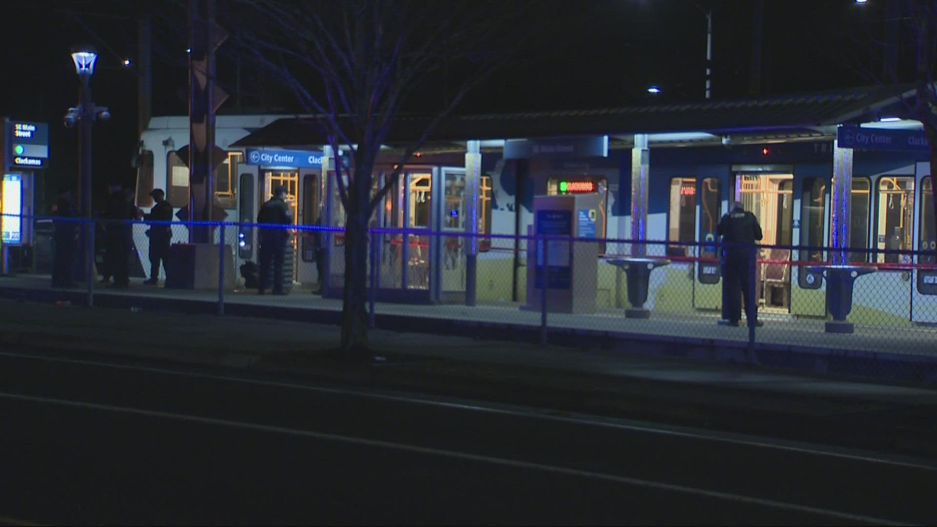 A TriMet spokesperson said the shooting happened near the MAX station on Southeast Main Street on March 3. The victim was taken to the hospital.