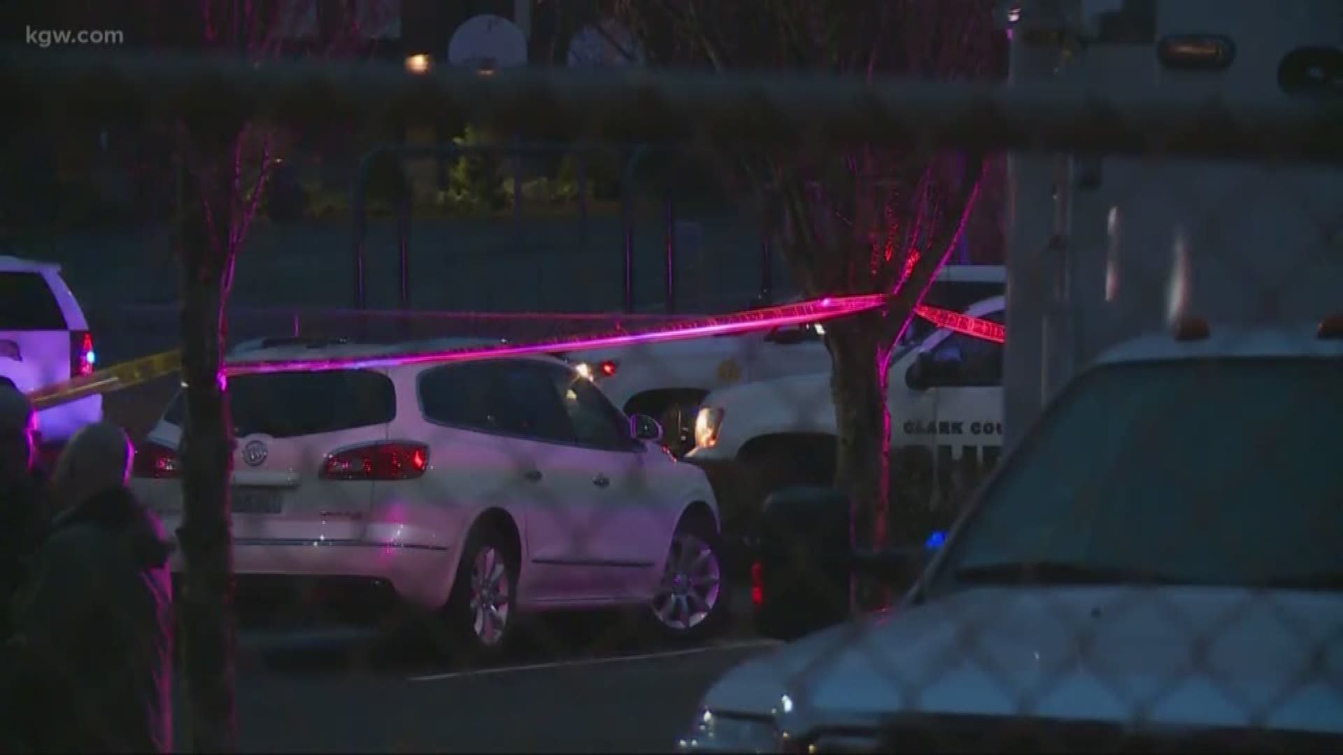 Two people were shot and wounded in a parking lot outside a Vancouver school. The suspect shot himself during a police chase.