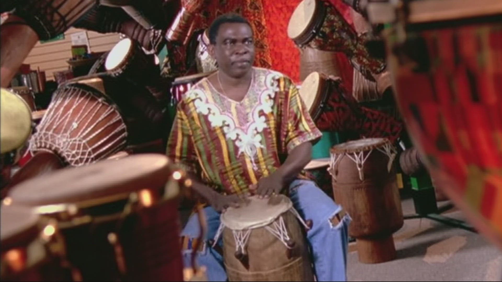Obo Addy was a Ghanian drummer who was one of the first to fuse African music with Western music. He performed in the 1972 Summer Olympics, then moved to Portland.