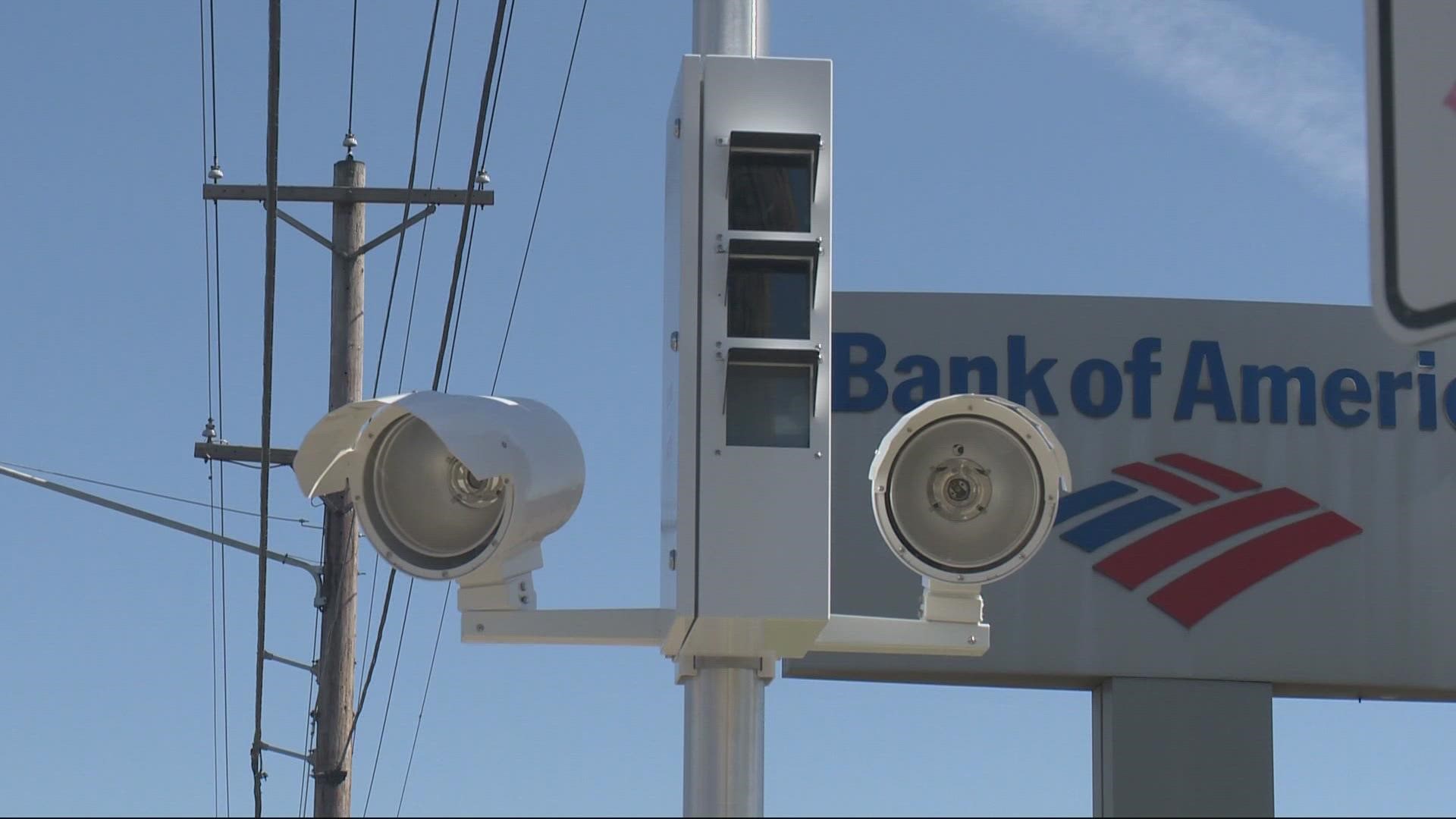 The new cameras can track speeders and drivers who run red lights. The intersection at SE 122nd and Stark has seen more than 120 people injured or killed since 2015.