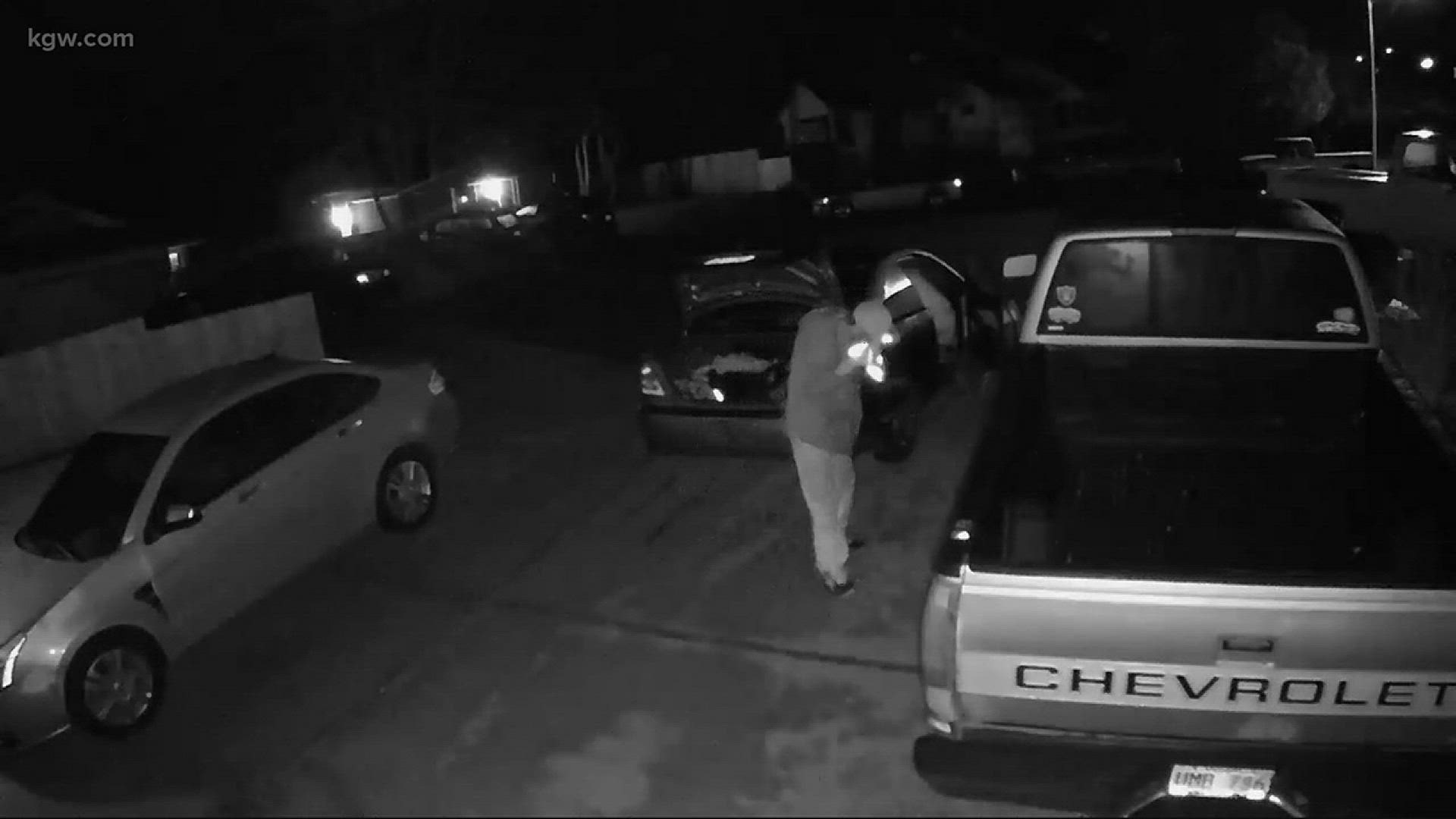 Thieves caught on camera in Salem cul de sac