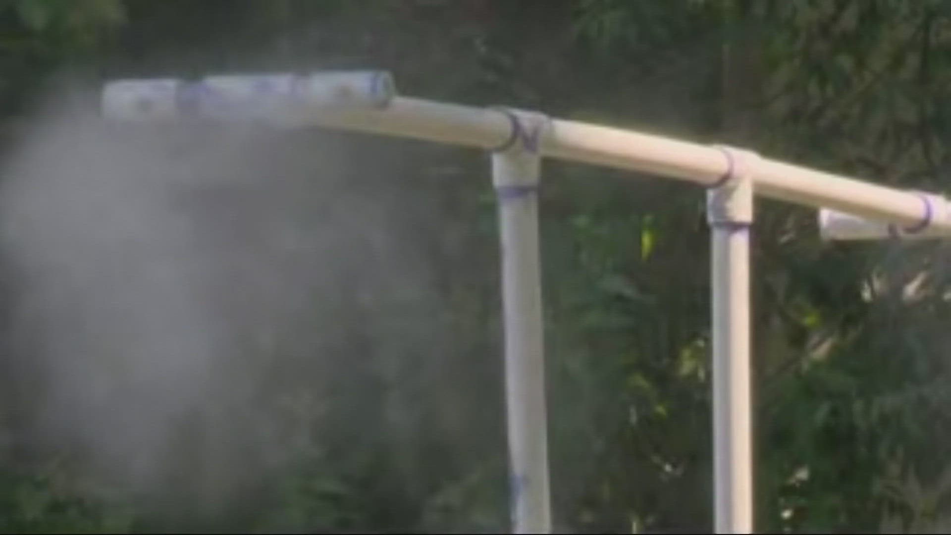 The Portland Water Bureau has launched cooling pop-up stations to help folks stay cool.  They're set up at five city parks and include water and refreshing mist.