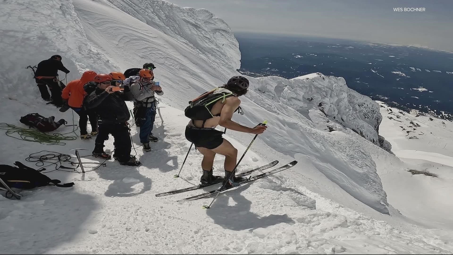 Mountaineer Makes History Scaling Mount Hood Mostly Unclothed Kgw Com