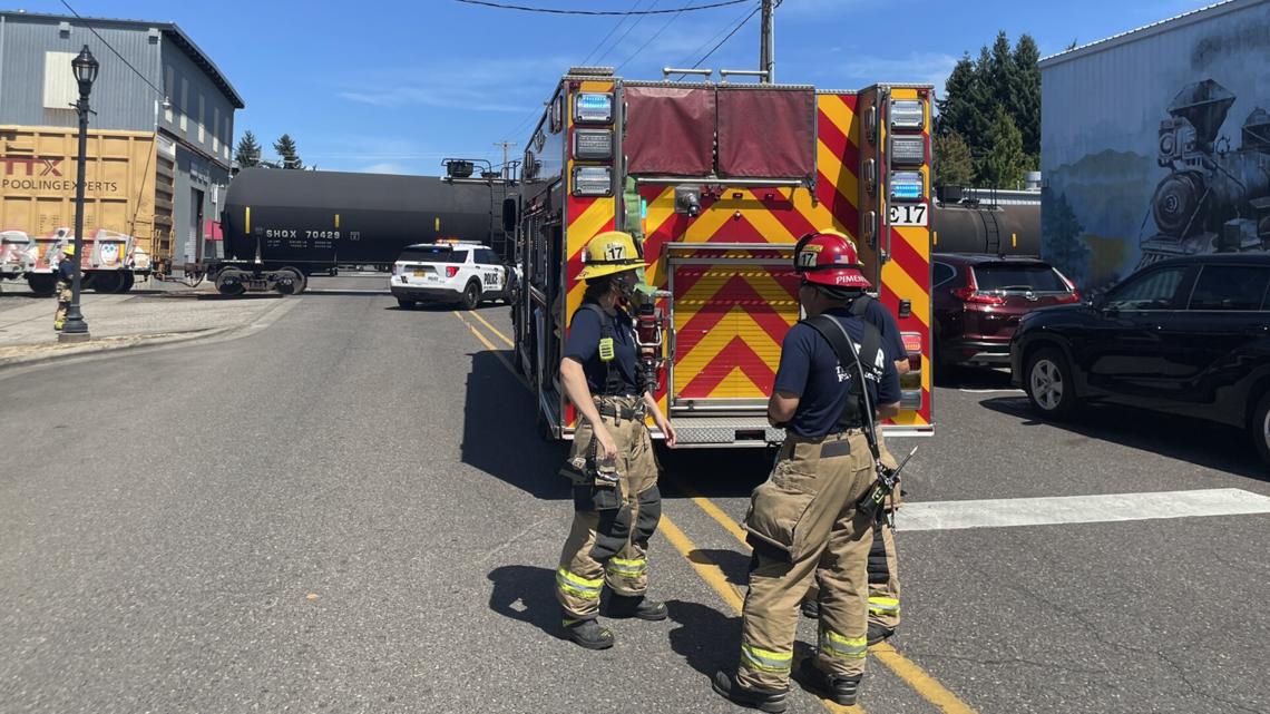 Train Derails Five Cars, Spills Grain, Disrupts Traffic North Plains Oregon