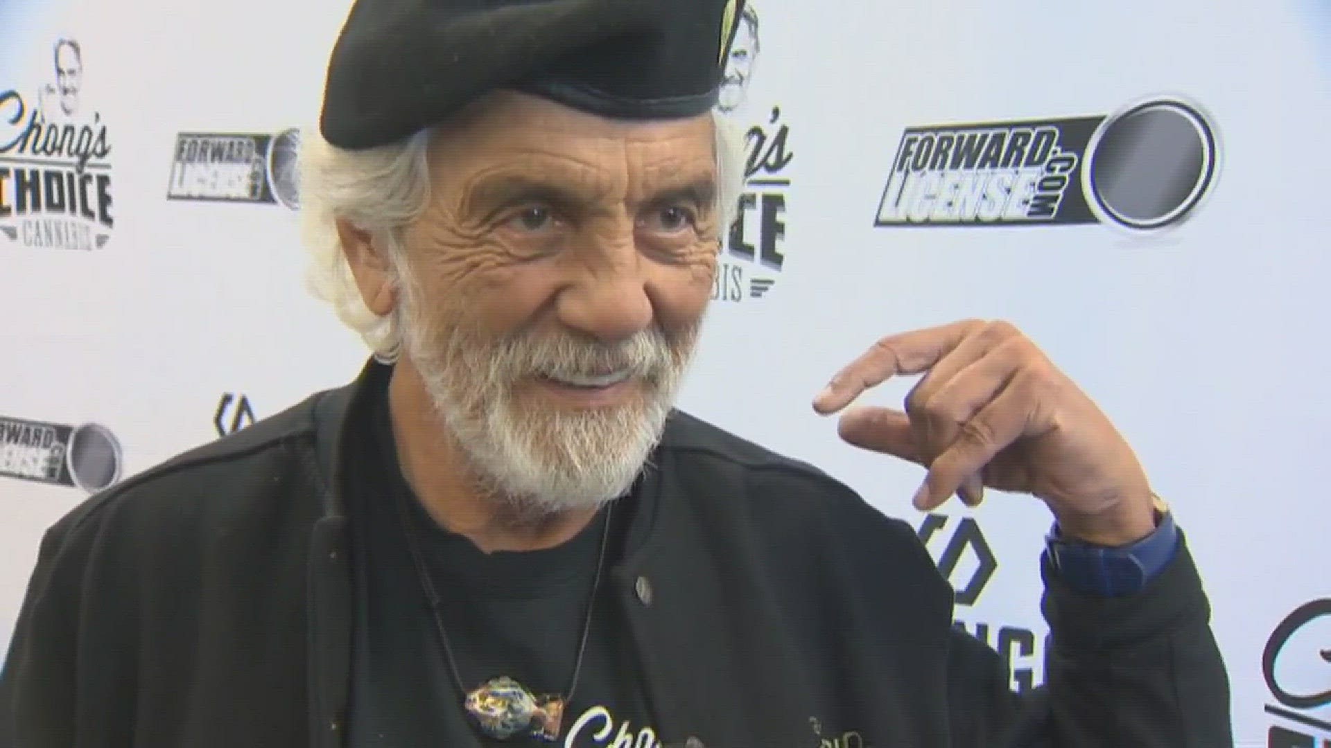 Tommy Chong promotes pot line in Portland