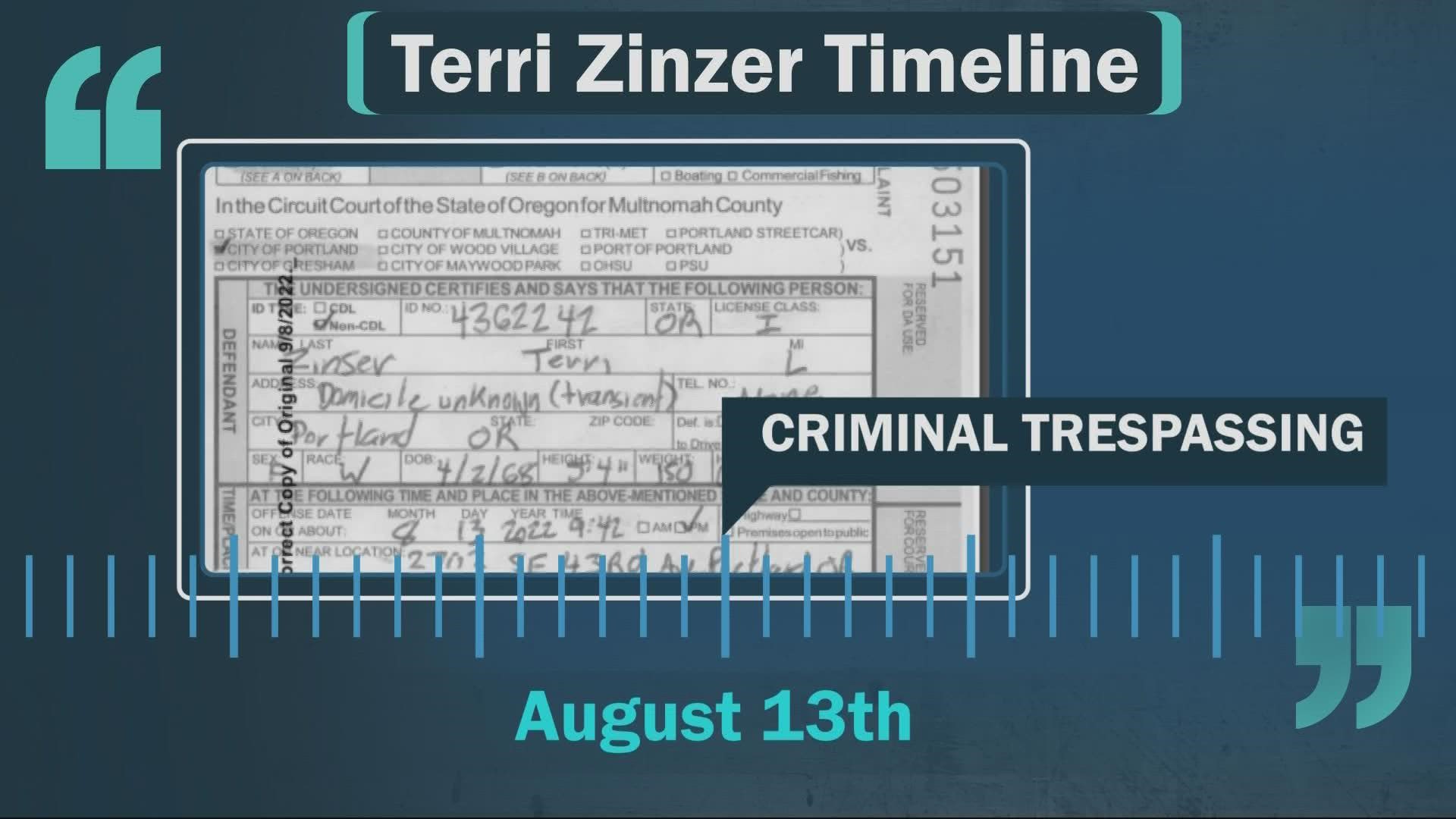 Terri Zinzer is racking up arrests for breaking into homes. The justice system appears unable to force her to get mental health help.