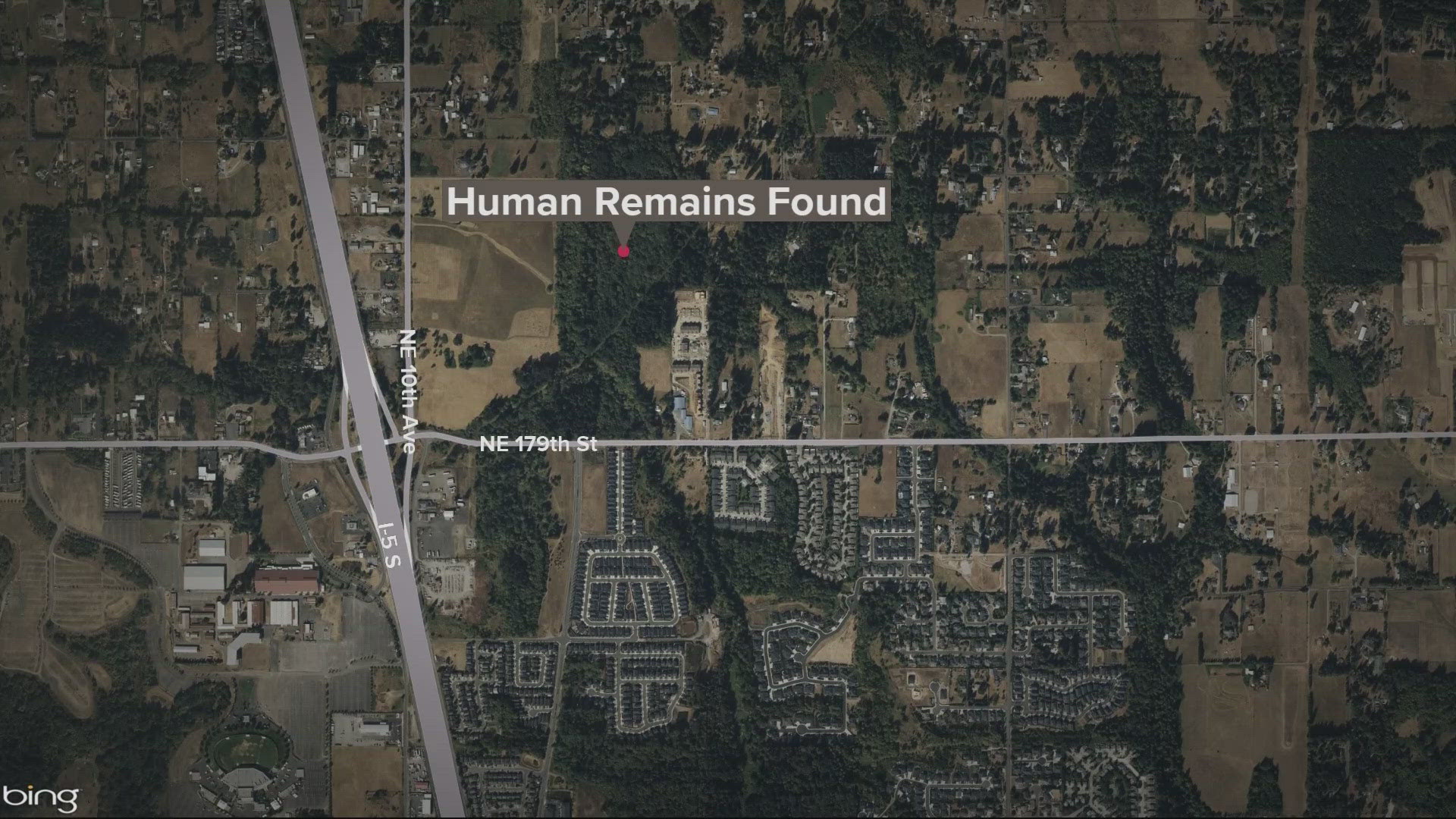 The remains may have been in a wooded area north of Northeast 179th Street for up to a year.
