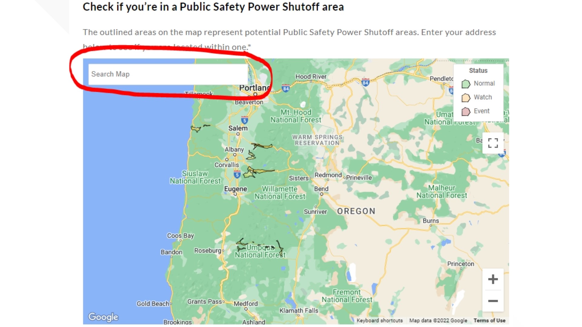 Planned power shutoffs in Oregon How to check if you'll have one