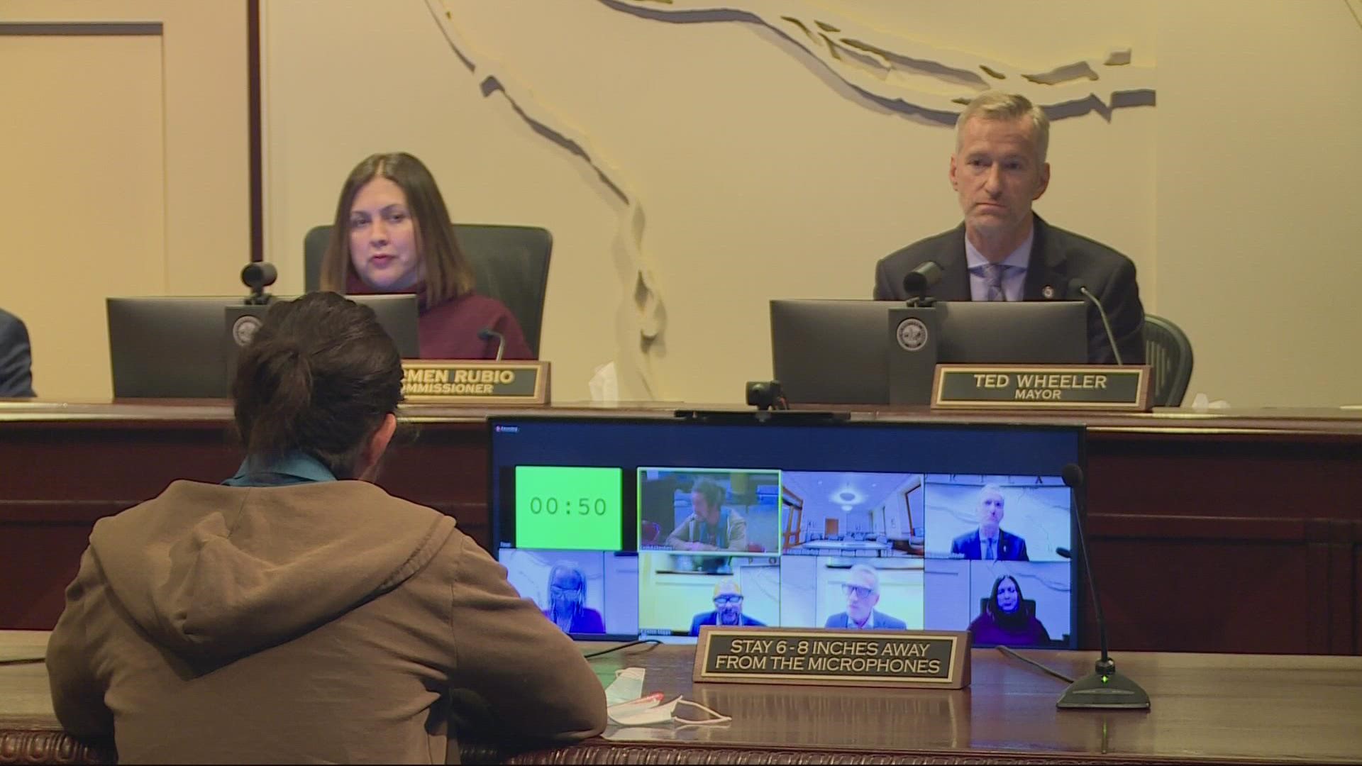 Portland City Council votes to pass Mayor Ted Wheeler’s plan to address homelessness in the city.