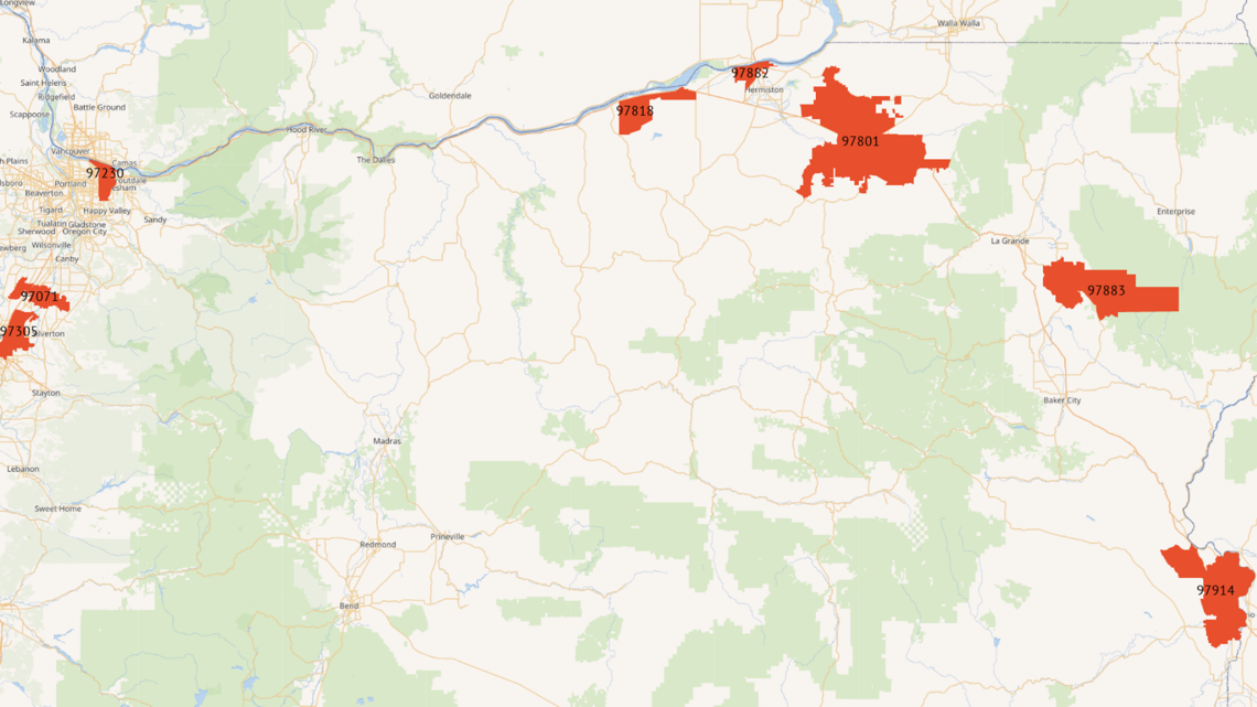 These 11 ZIP codes have the most new COVID cases in Oregon