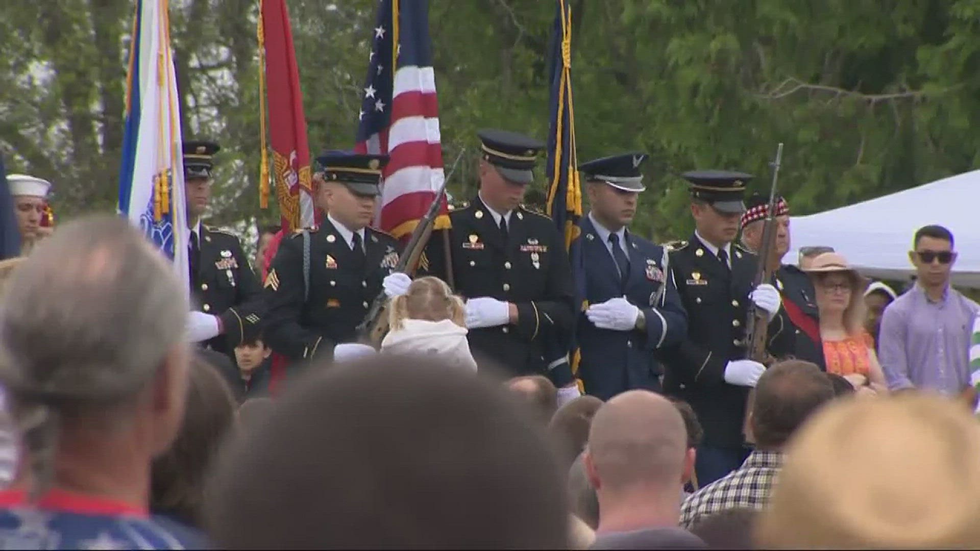 Celebrating memorial day at Willamette National Cemetery