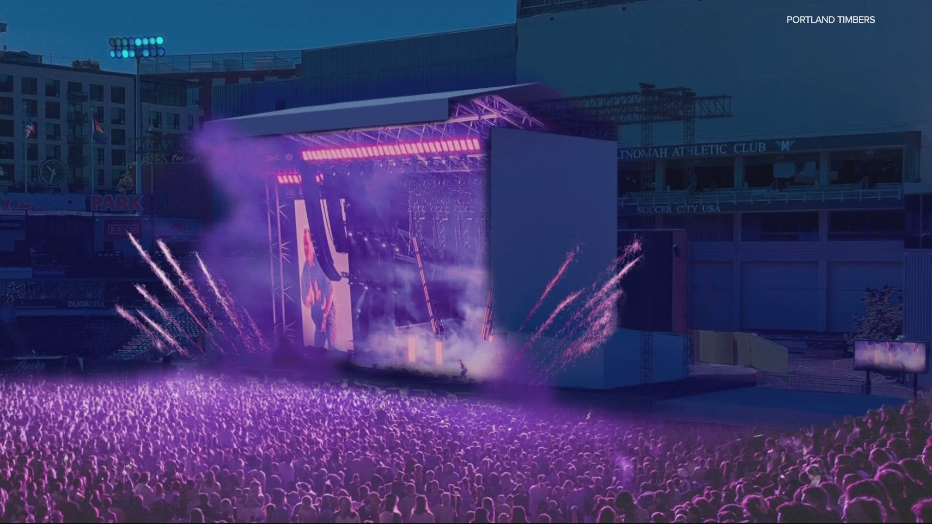 Starting next year, the soccer stadium will host multiple concerts. With a capacity of 30,0000 people, the park will be Portland’s largest music venue.