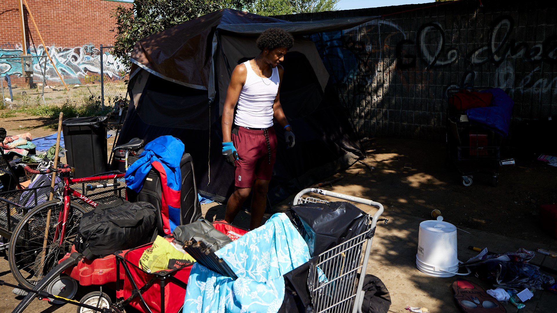 Advocates Protest As Cities Crack Down On Homeless Encampments Kgw Com