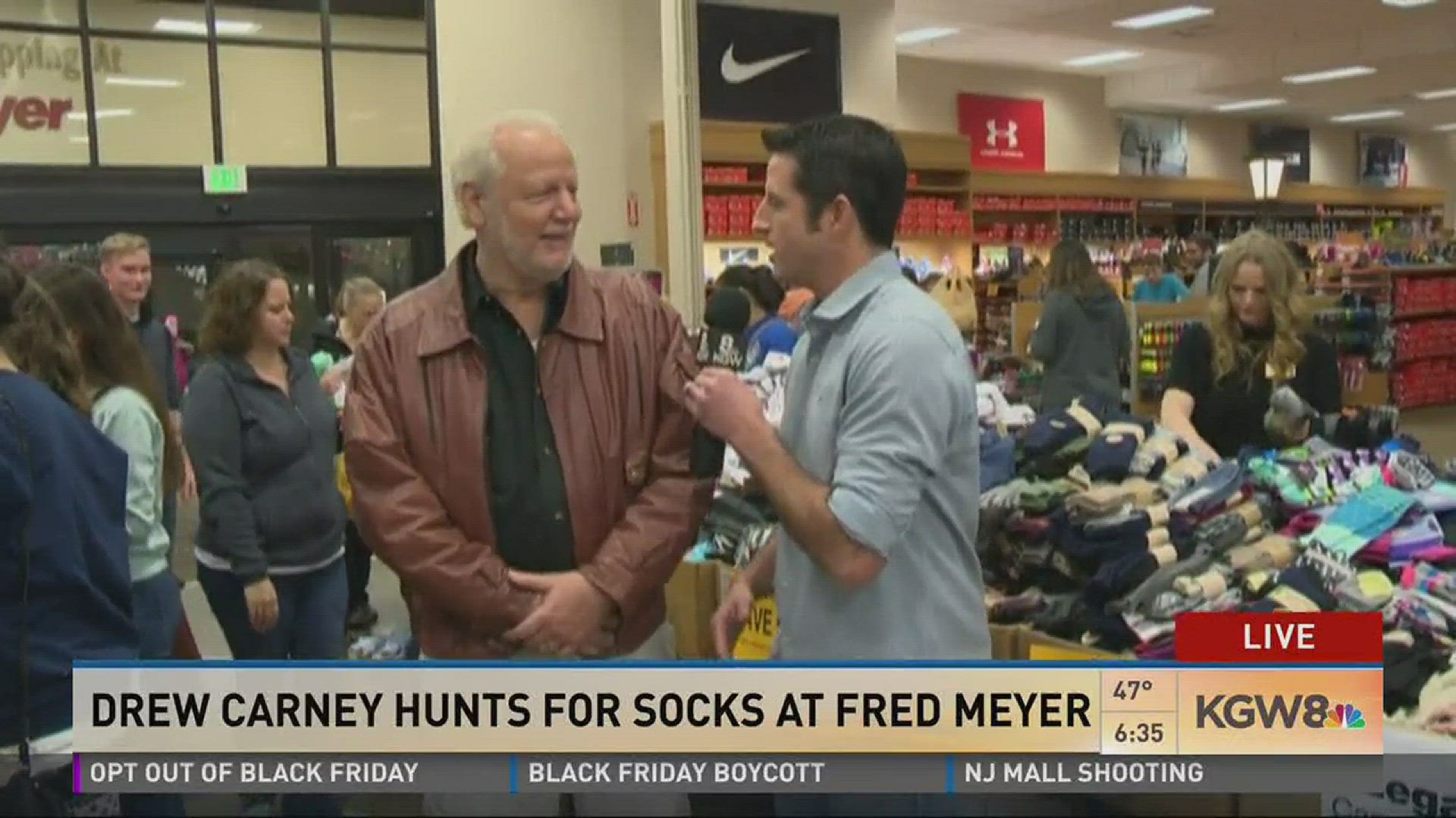 The traditional holiday shopping frenzy kicks off at Fred Meyer where Drew Carney is in Beaverton for Black Friday