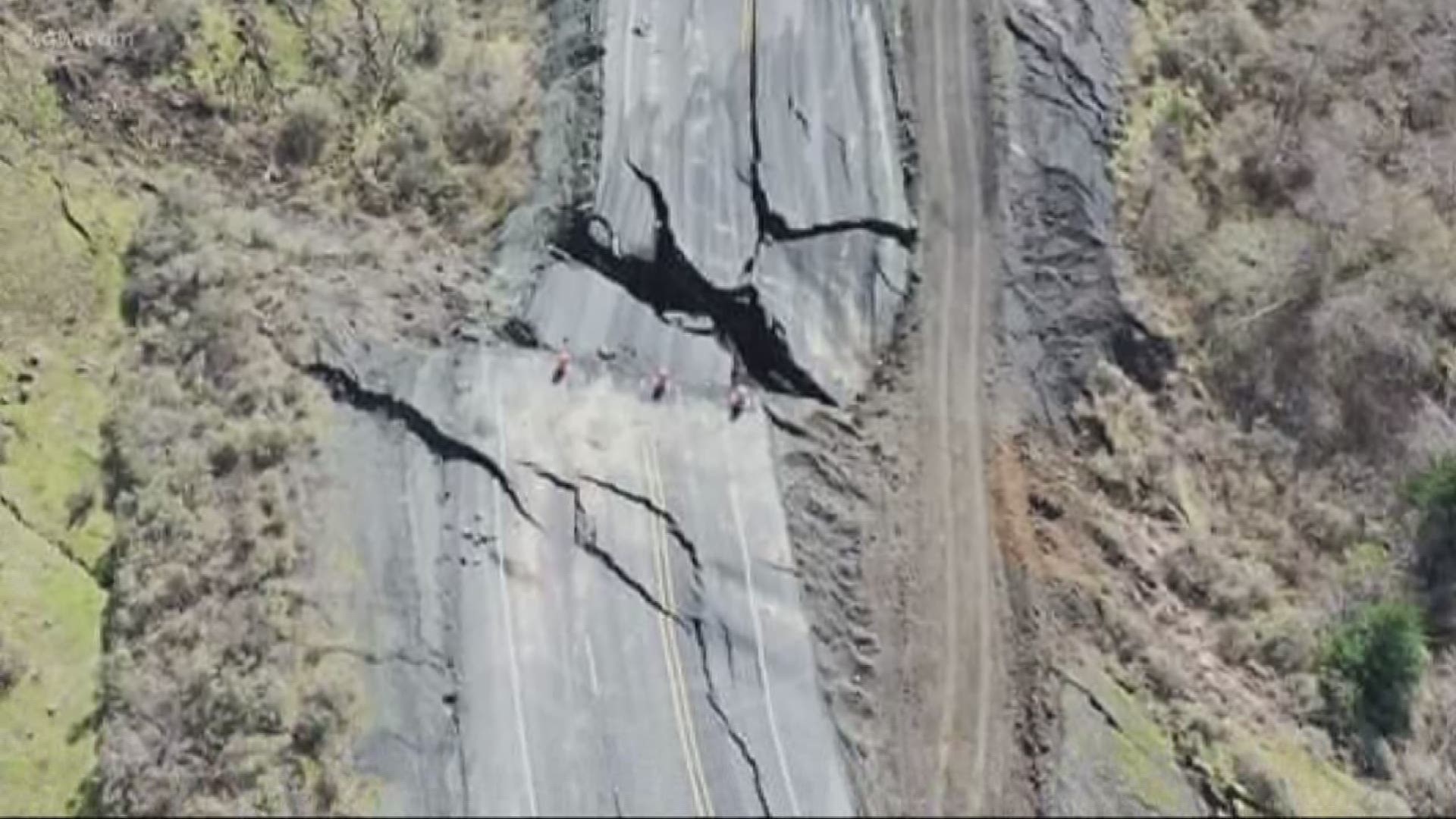 Crews are clearing the landslide area on Highway 101 north of Brookings.
