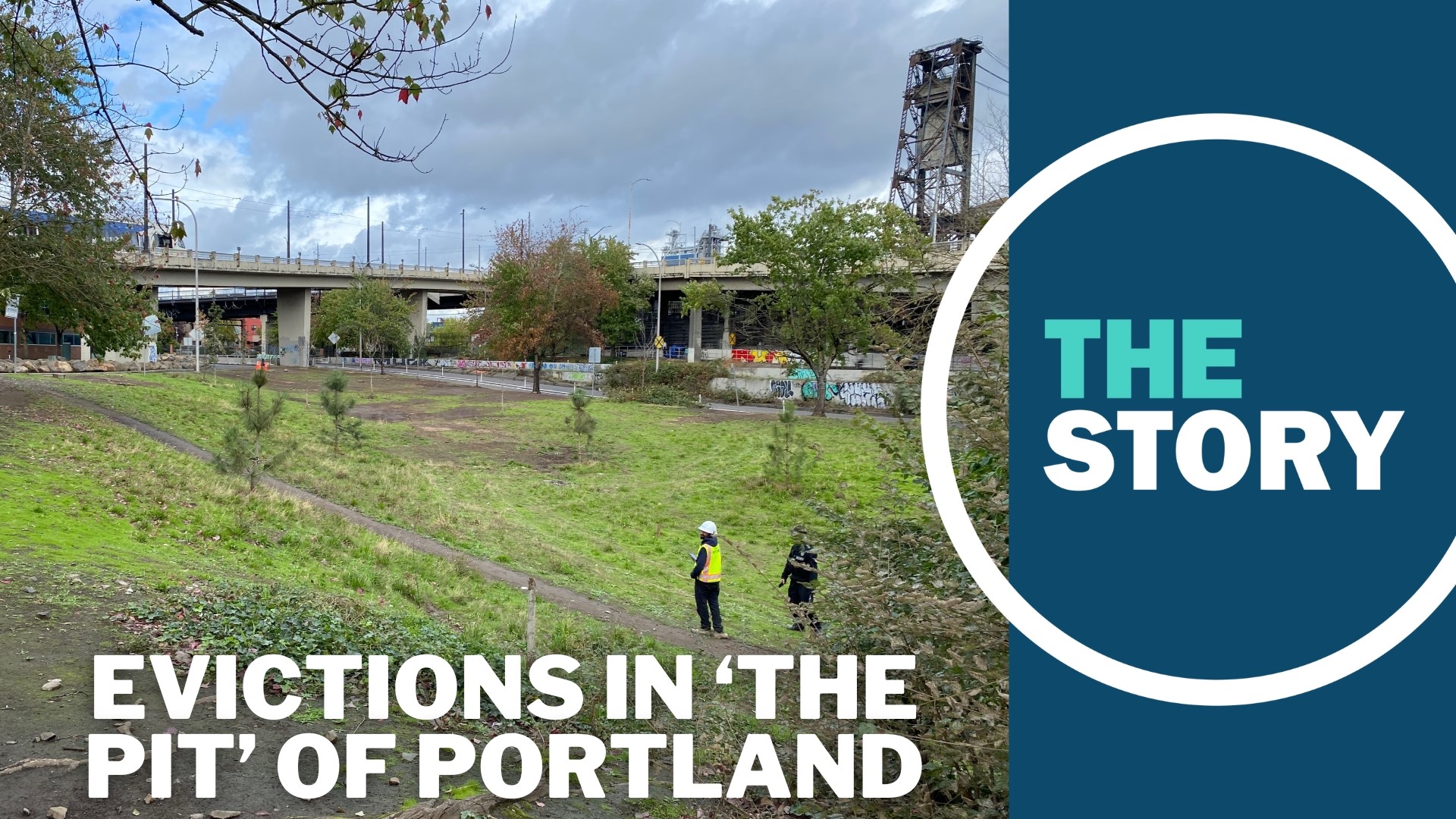 Private security guards have begun to patrol the site of the former homeless camp near the Streel Bridge onramp in Portland's Old Town neighborhood.