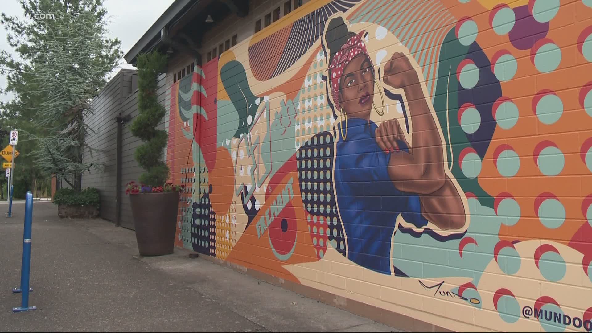 The owner of Amalfi's restaurant in Portland talks about a new mural that celebrates women everywhere.