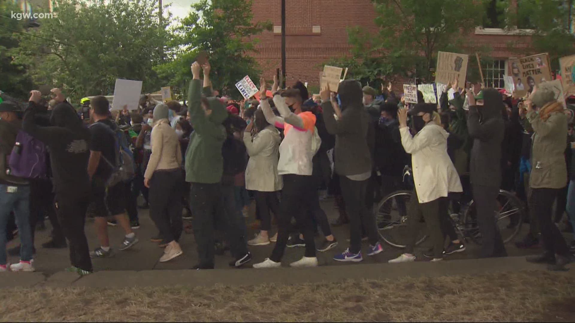 Thousands marched to Irving Park in Northeast Portland and made specific policy change demands for the Portland Police Bureau.
