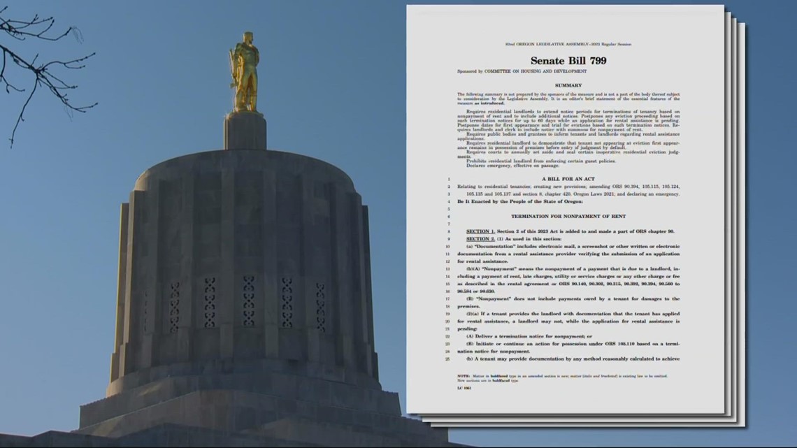 Oregon bill would extend protections for renters facing eviction