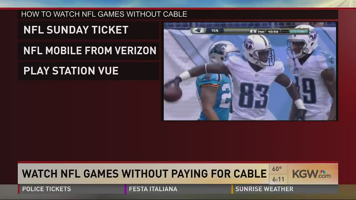 How can you watch nfl games sale without cable