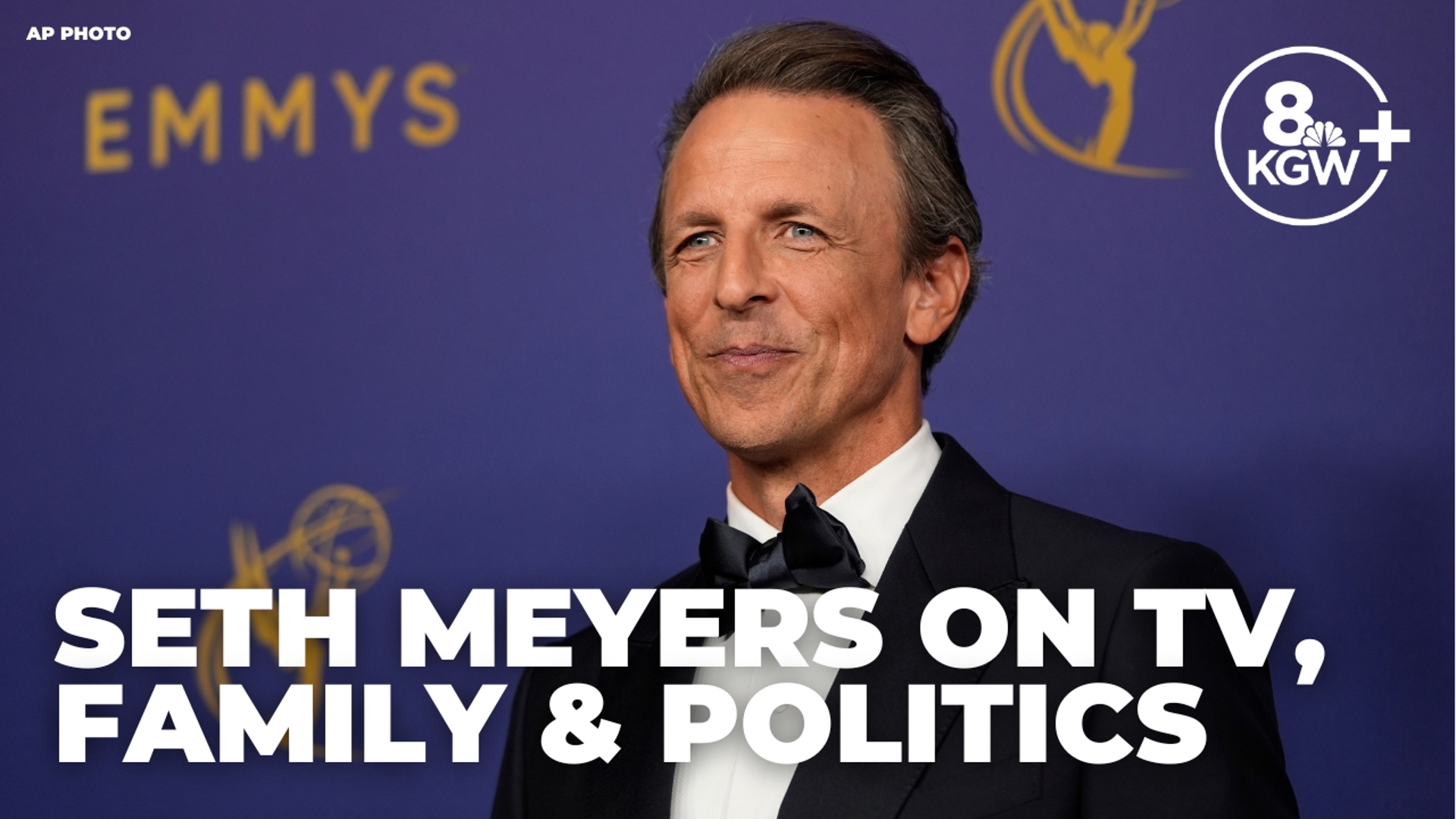 Seth Meyers talks to KGW about navigating politics, keeping laughter alive on late night, and balancing life as a husband and father of three.