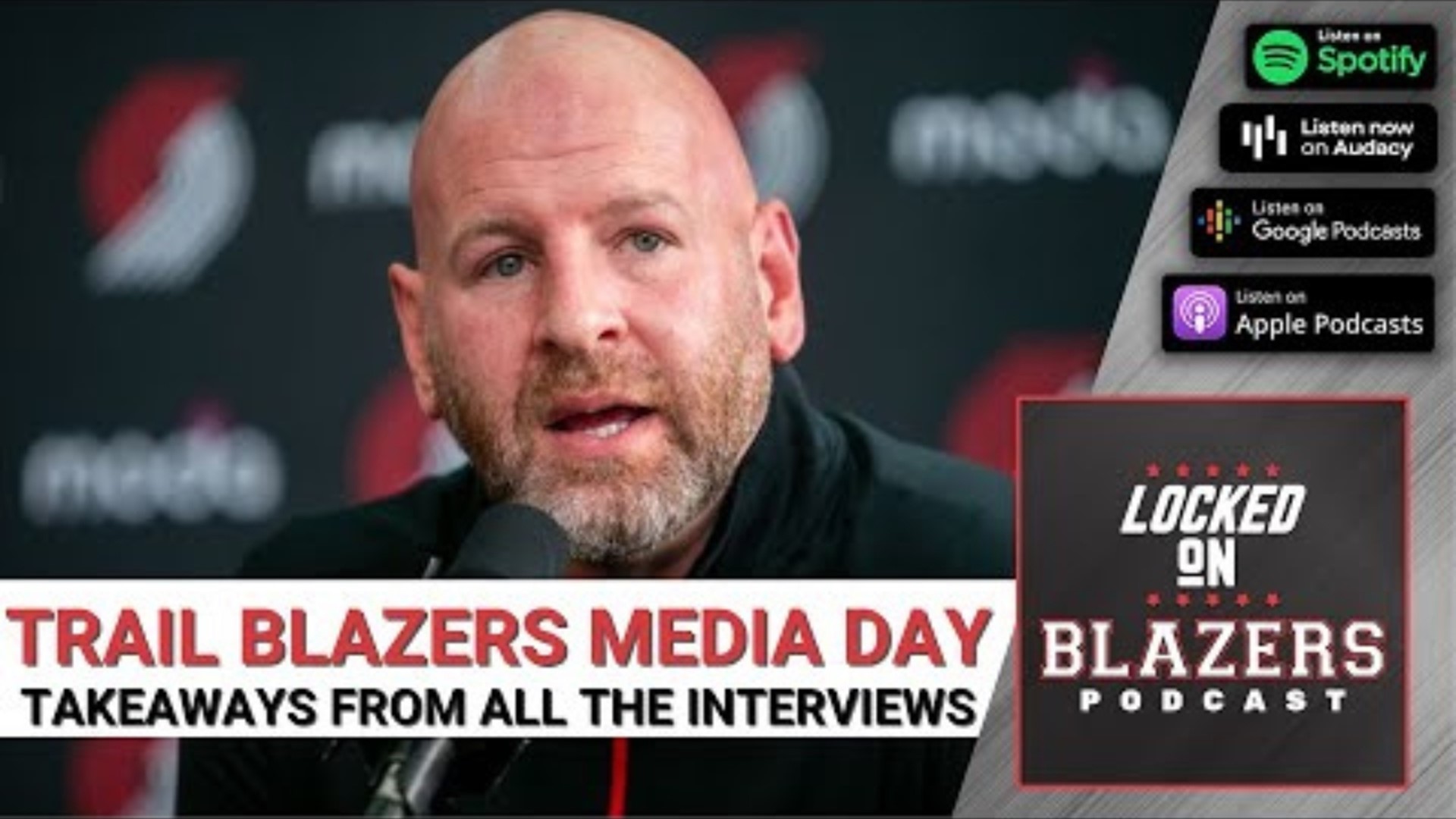 Portland Trail Blazers media day interviews with GM Joe Cronin, head coach Chauncey Billups, All-Star point guard Damian Lillard and others.