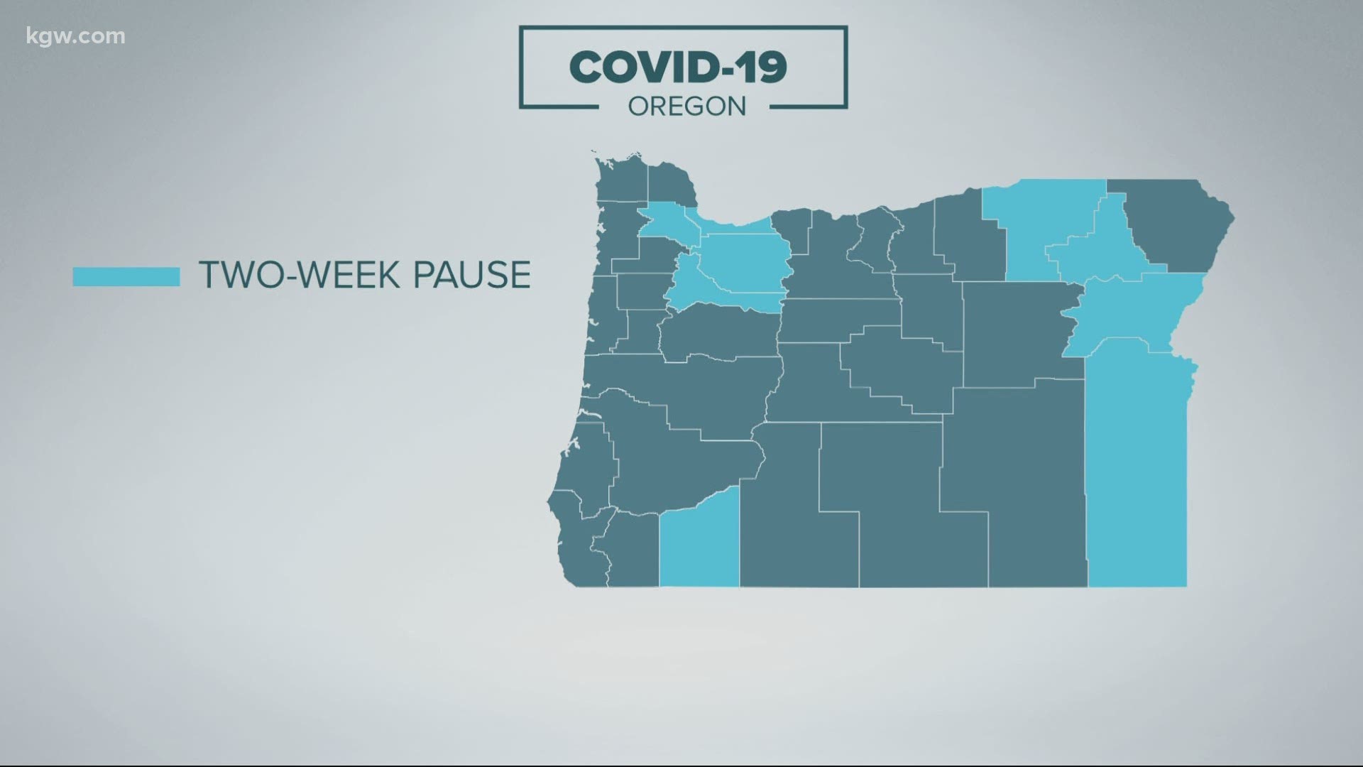 Nine Oregon counties will start a "pause" on social activities Wednesday that lasts through Thanksgiving.