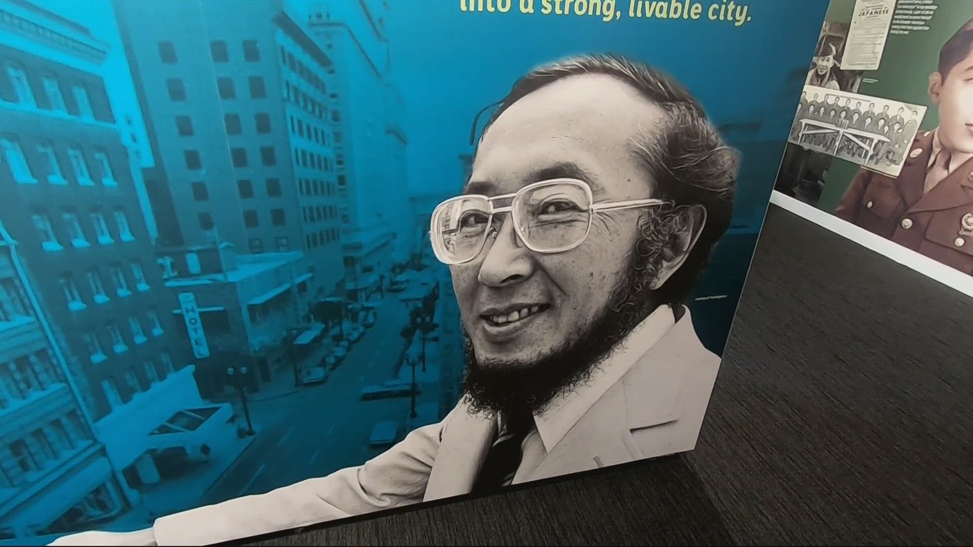 Bill Naito was a successful businessman and civic leader. He invested in many of Portland's landmarks, including Pioneer Square and the iconic white stag sign.