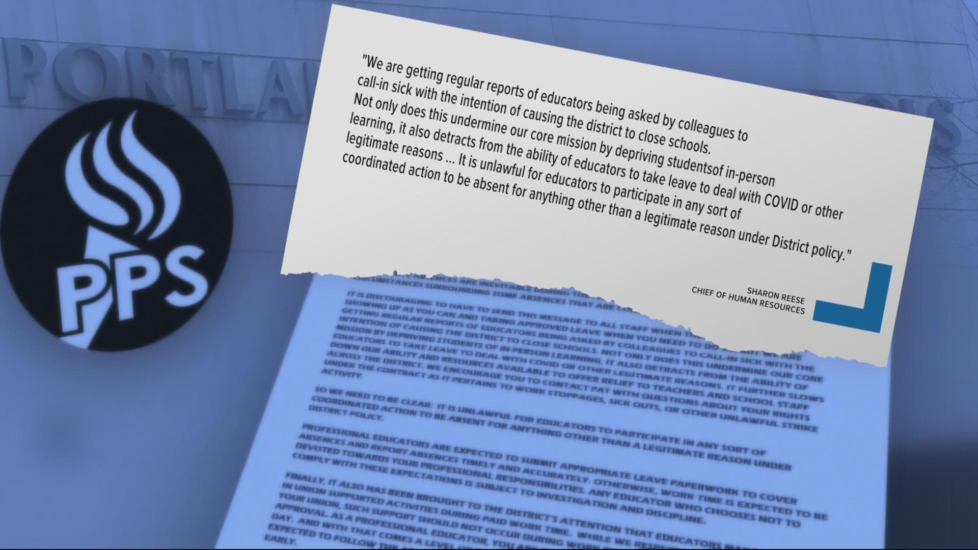 Dozens of nurses across the district signed an open letter blasting administrators for sending a memo accusing teachers of coordinating sick calls.