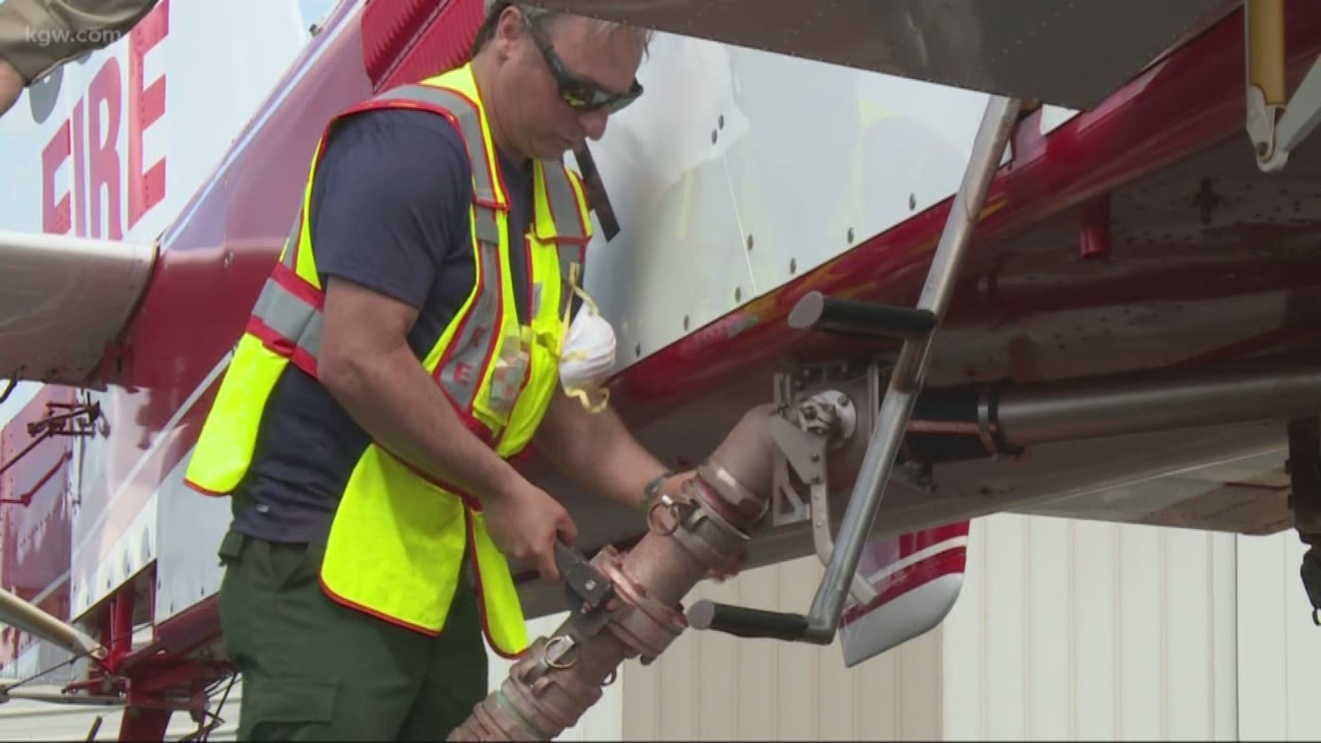 Training to use air tankers to fight wildfires.