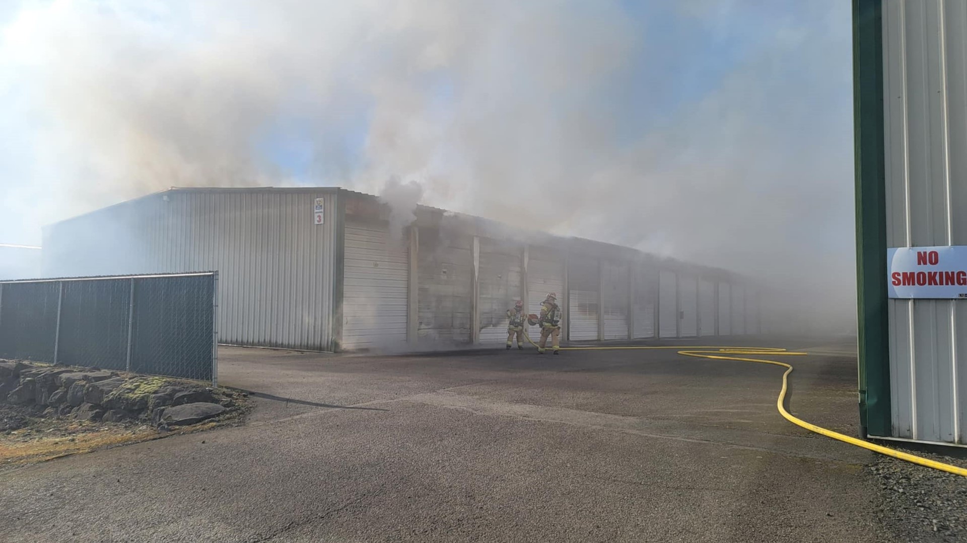 Firefighter Injured Battling St. Helens Storage Unit Fire 