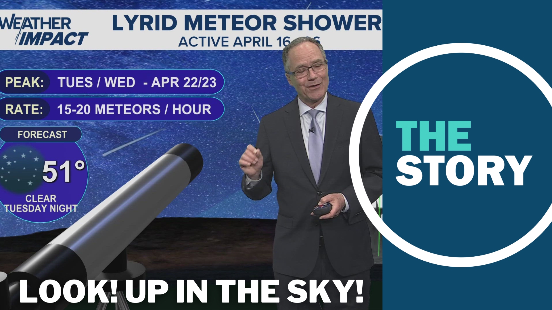 If you get away from the city light pollution in the very early morning hours and look to the northeast, your chances of catching meteors are high the next few days.